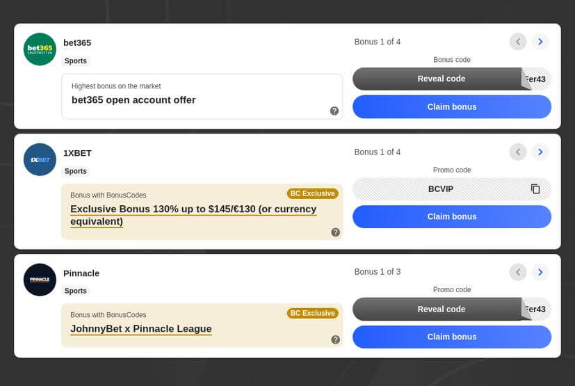 Bonus Codes for Legal Bookmakers and Casinos in Ireland