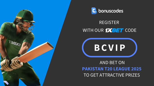 Pakistan League betting promotion at 1XBET