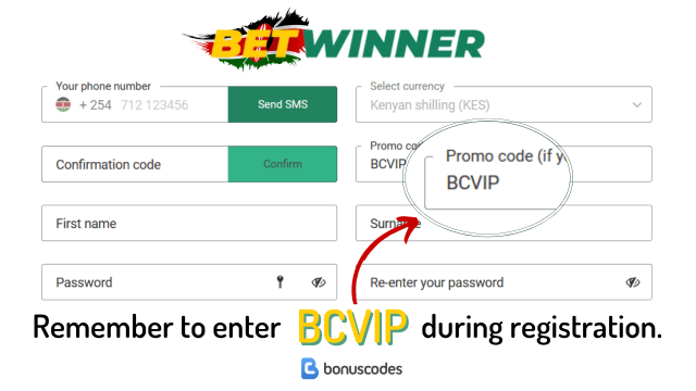 betwinner promo code kenya registration 