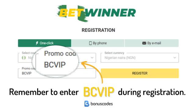 Betwinner Nigeria promo code registration