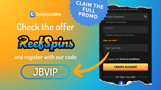 sign up code reef spins